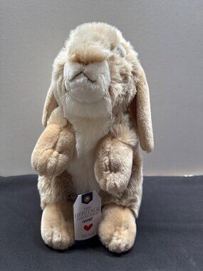 Heritage Collection Plush Bunny Rabbit By Ganz 12" Soft Beige Stuffed Animal Toy
